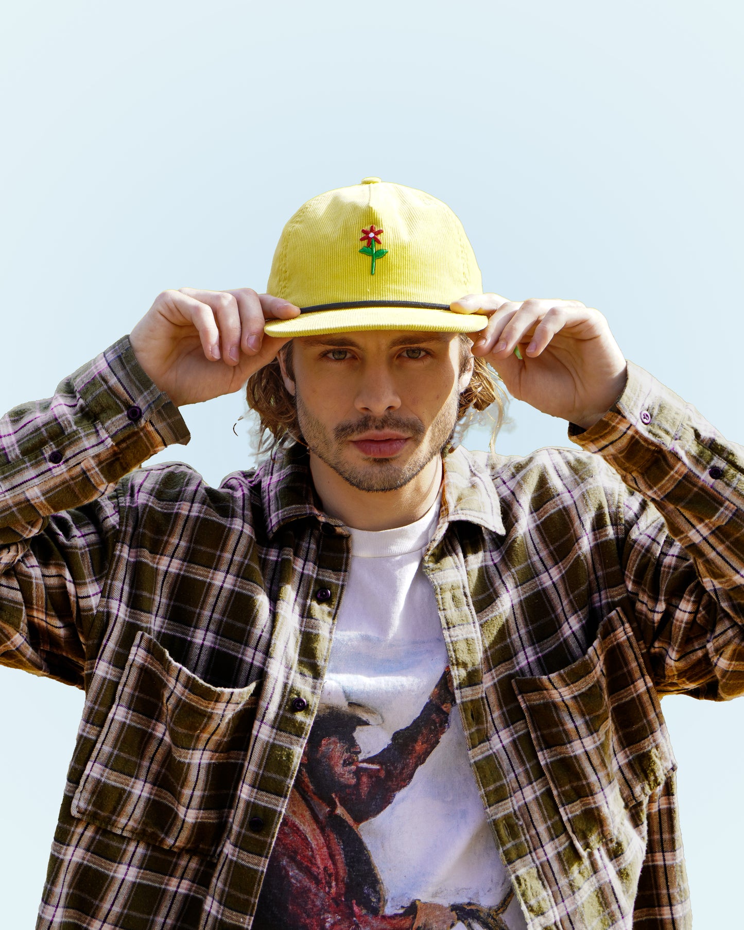 Ilie Society x Rather Be Club “Red Flower” Corduroy Rope Hat