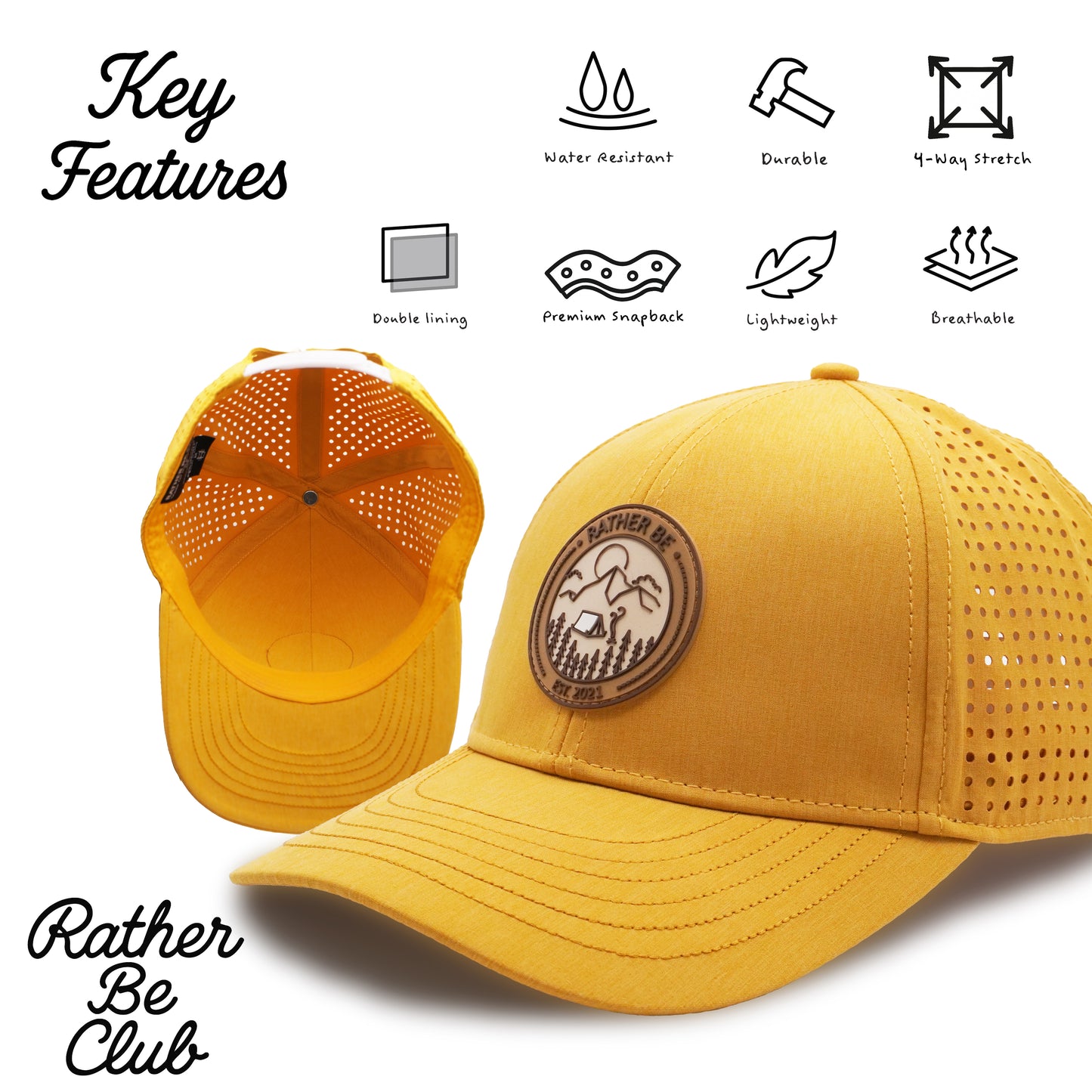 Camping A Fram Hat - Mustard Yellow