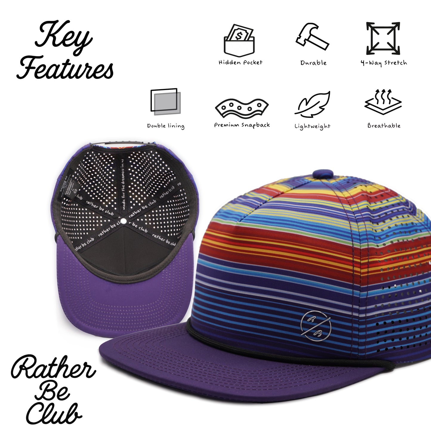 Tide Stripe Rather Be Hat