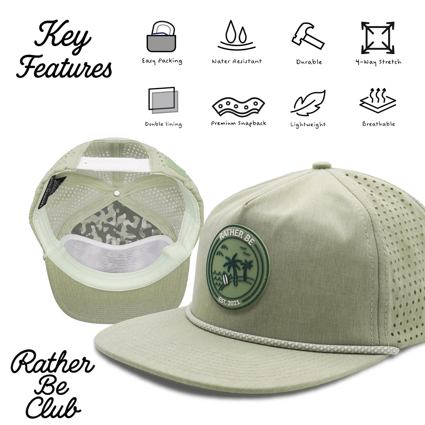 On Vacation Rope Hat - Green