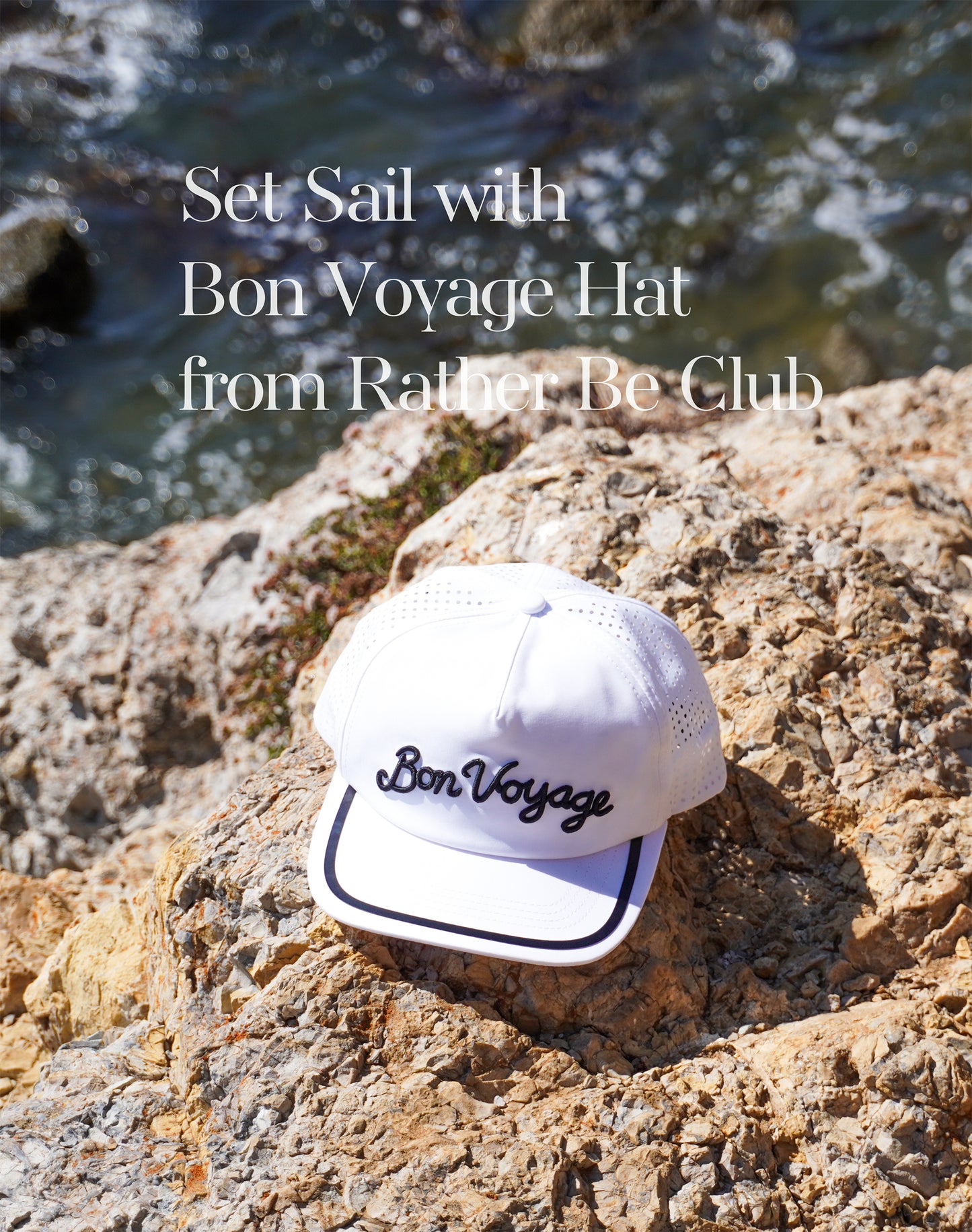 Bon Voyage Modern Crown Hat – White - Rather Be Club x Groovy.F