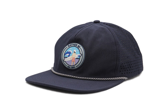 Surfing Unstructured Rope Hat - Navy