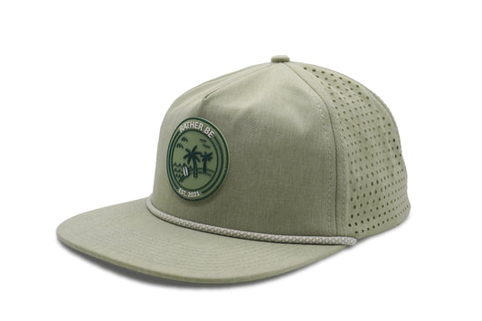 On Vacation Flip-strucutred Rope Hat - Green