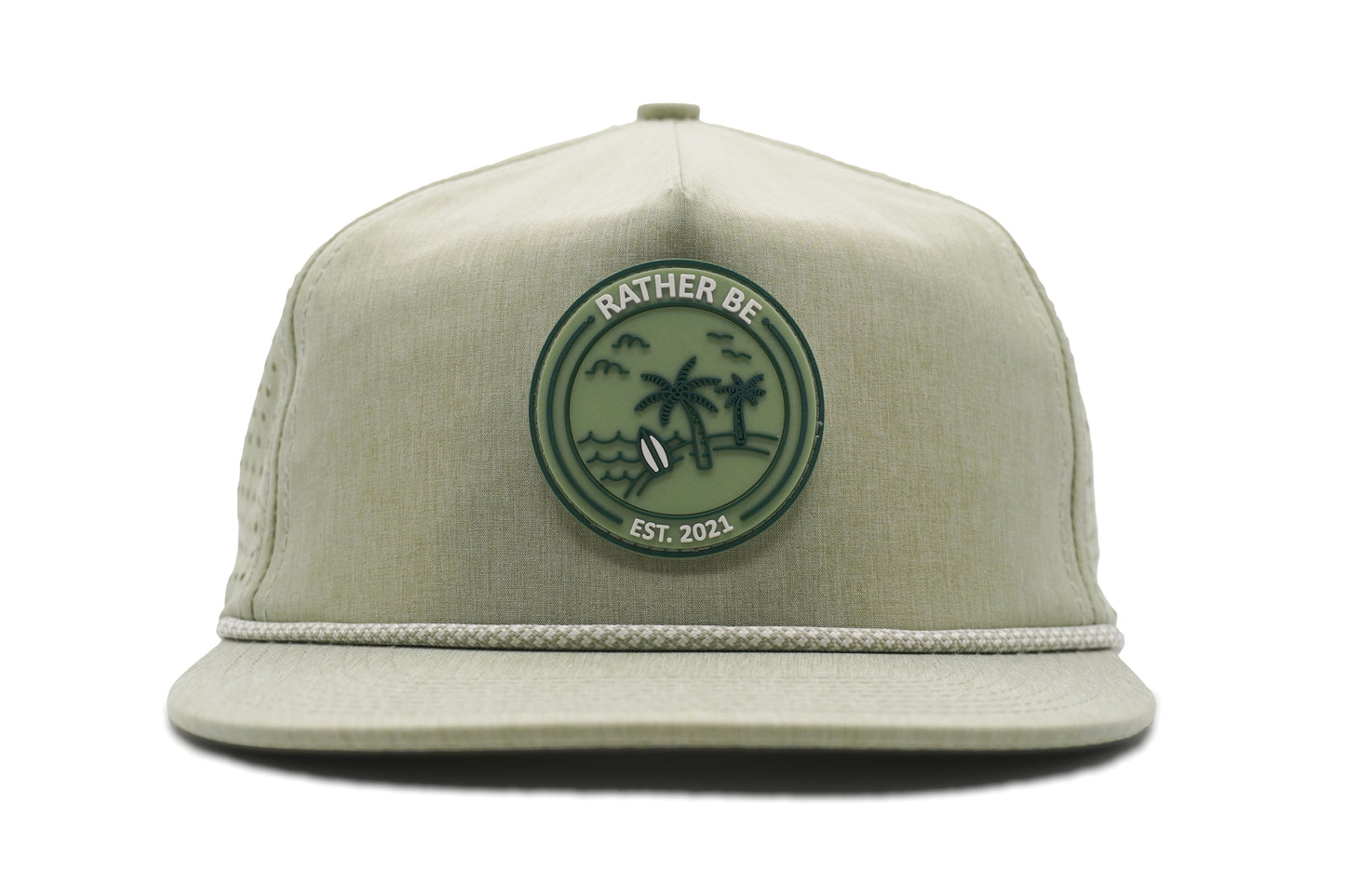 On Vacation Flip-strucutred Rope Hat - Green