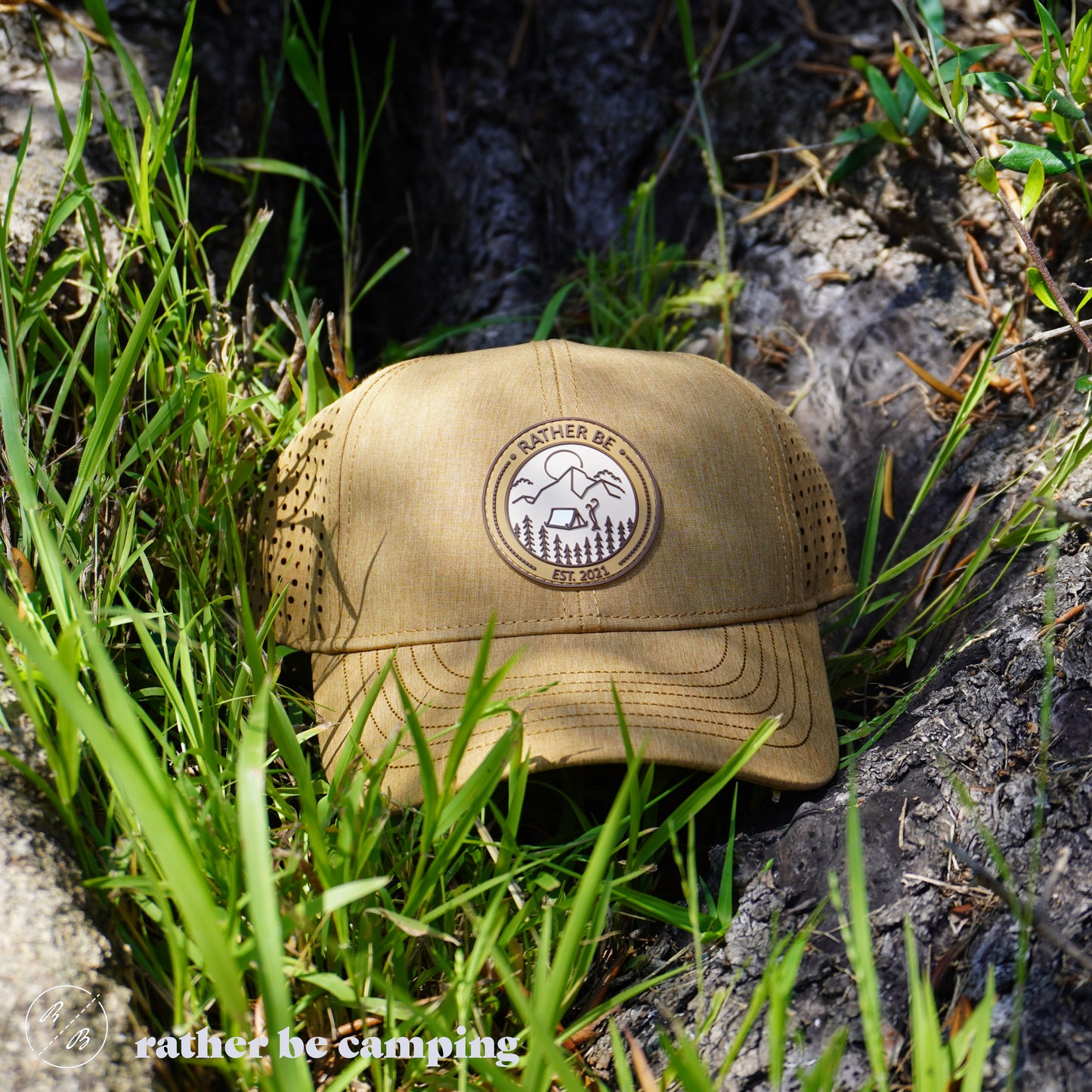 Camping Hat - Brown - A frame