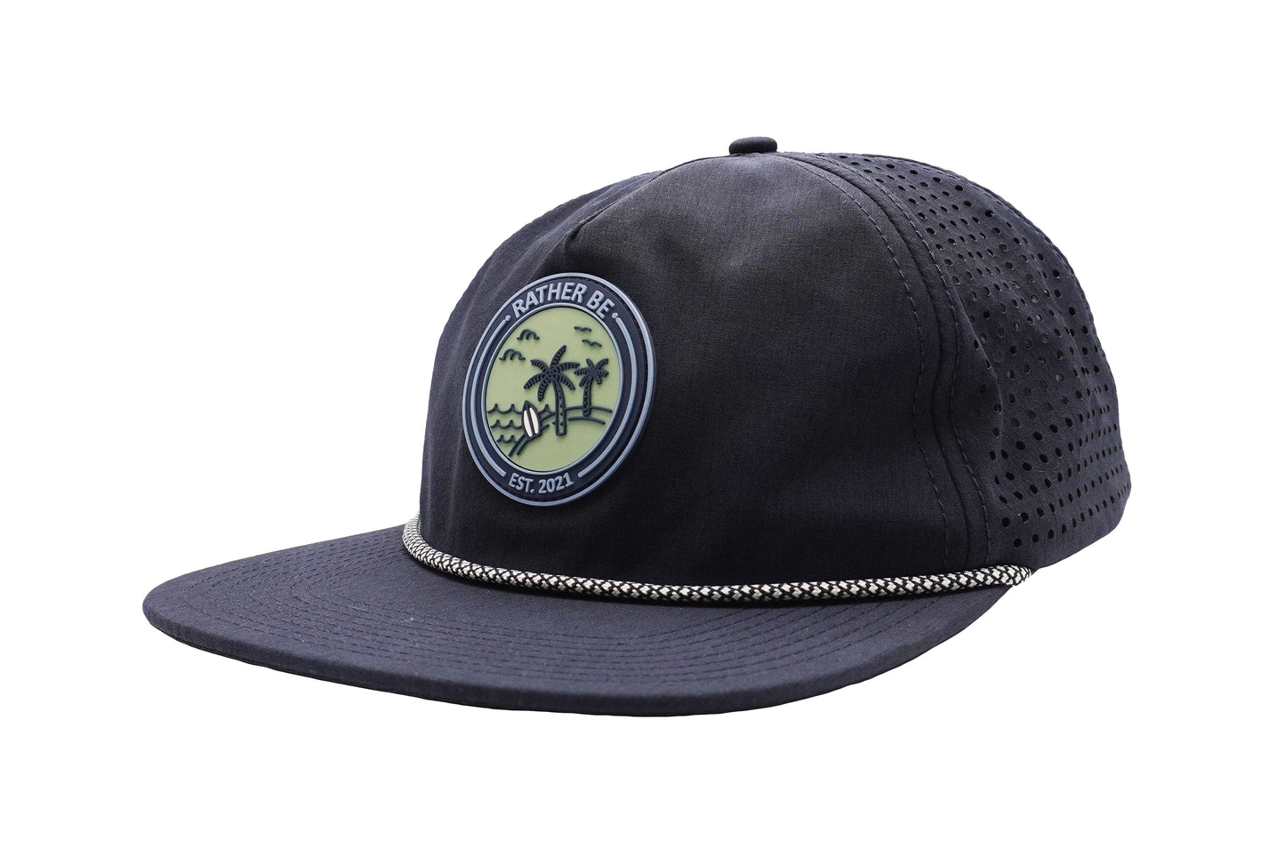 On Vacation Unstructured Rope Hat - Dark Navy