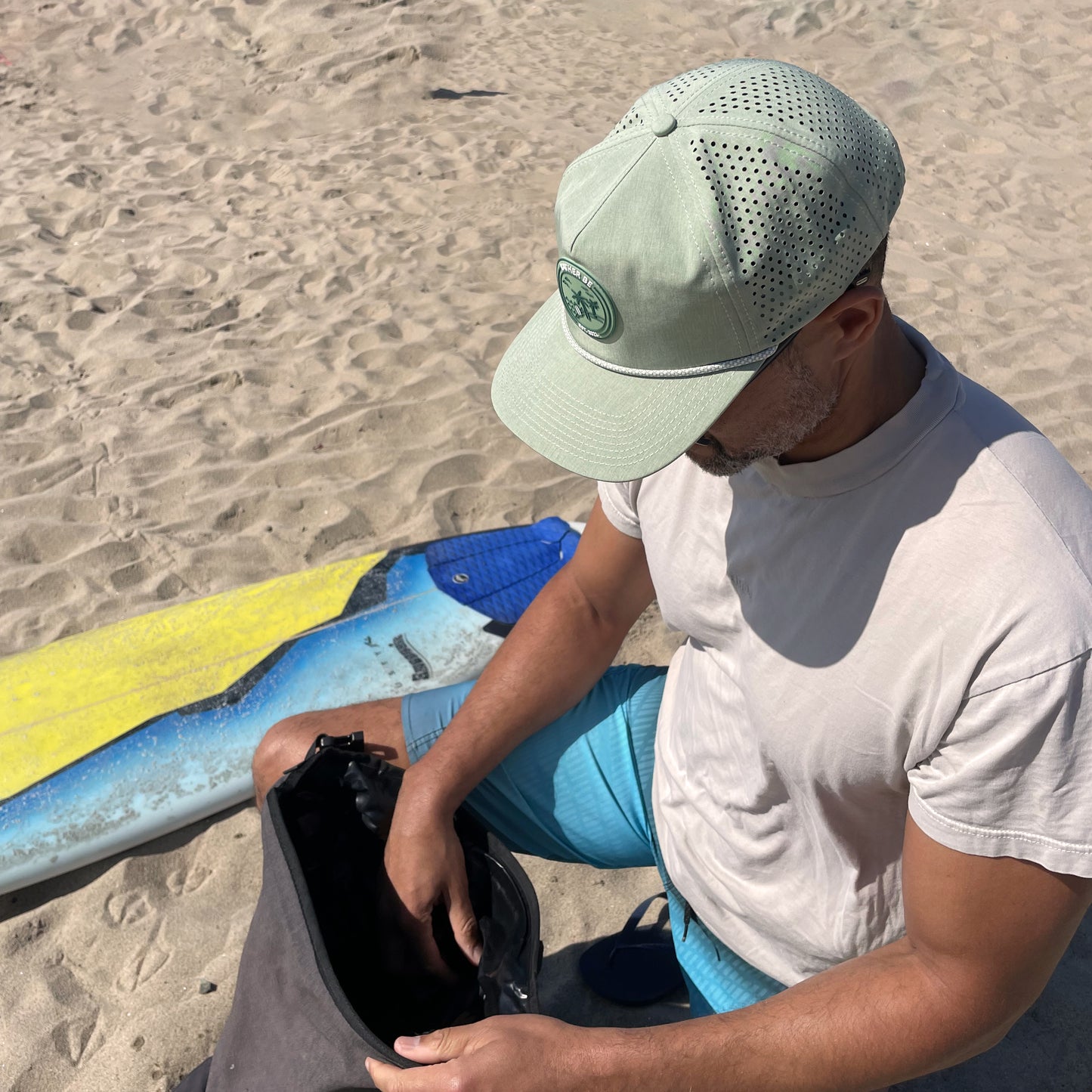 On Vacation Flip-strucutred Rope Hat - Green