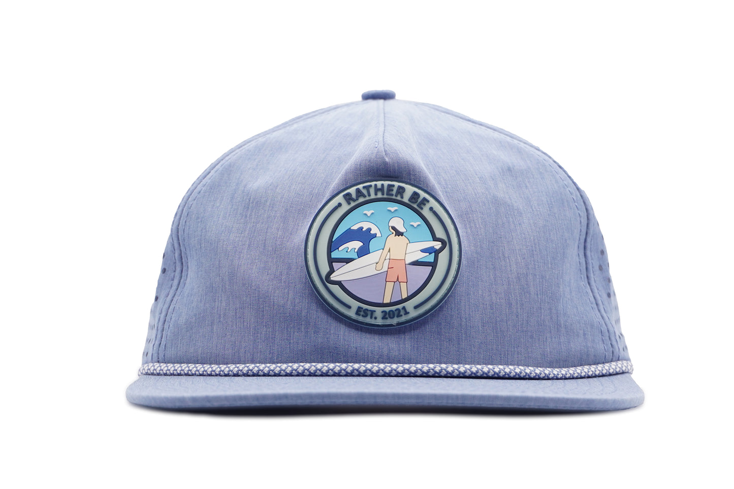 Surfing Unstructured Rope Hat  - Light Blue